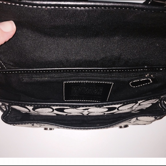 Coach Taupe & Black Classic Monogram Cross Body - Picture 4 of 14